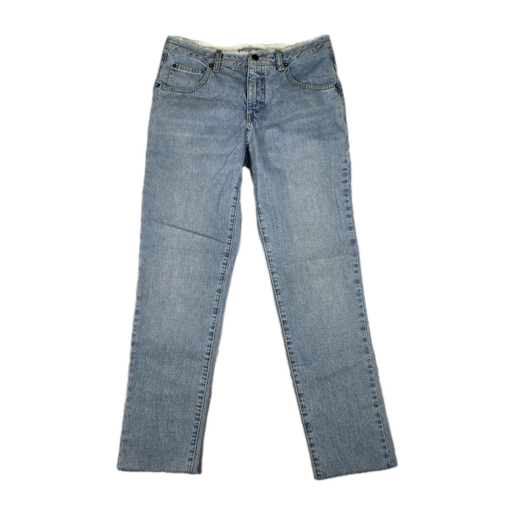 Rachel Comey Jeans Womens Size 2 Raw Hem‎ Mid Rise Straight Blue Denim Pants